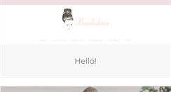 Desktop Screenshot of brideshair.co.uk